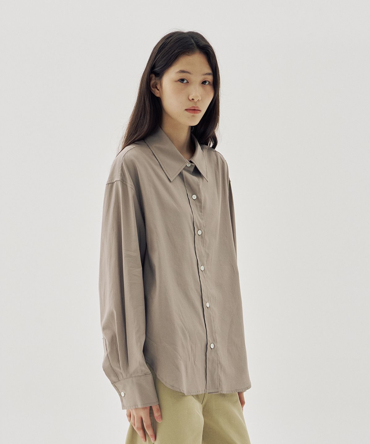 해브 앤 해브(HAVE8HAVE) Camille Silky Supima Cotton Shirts_2 Color