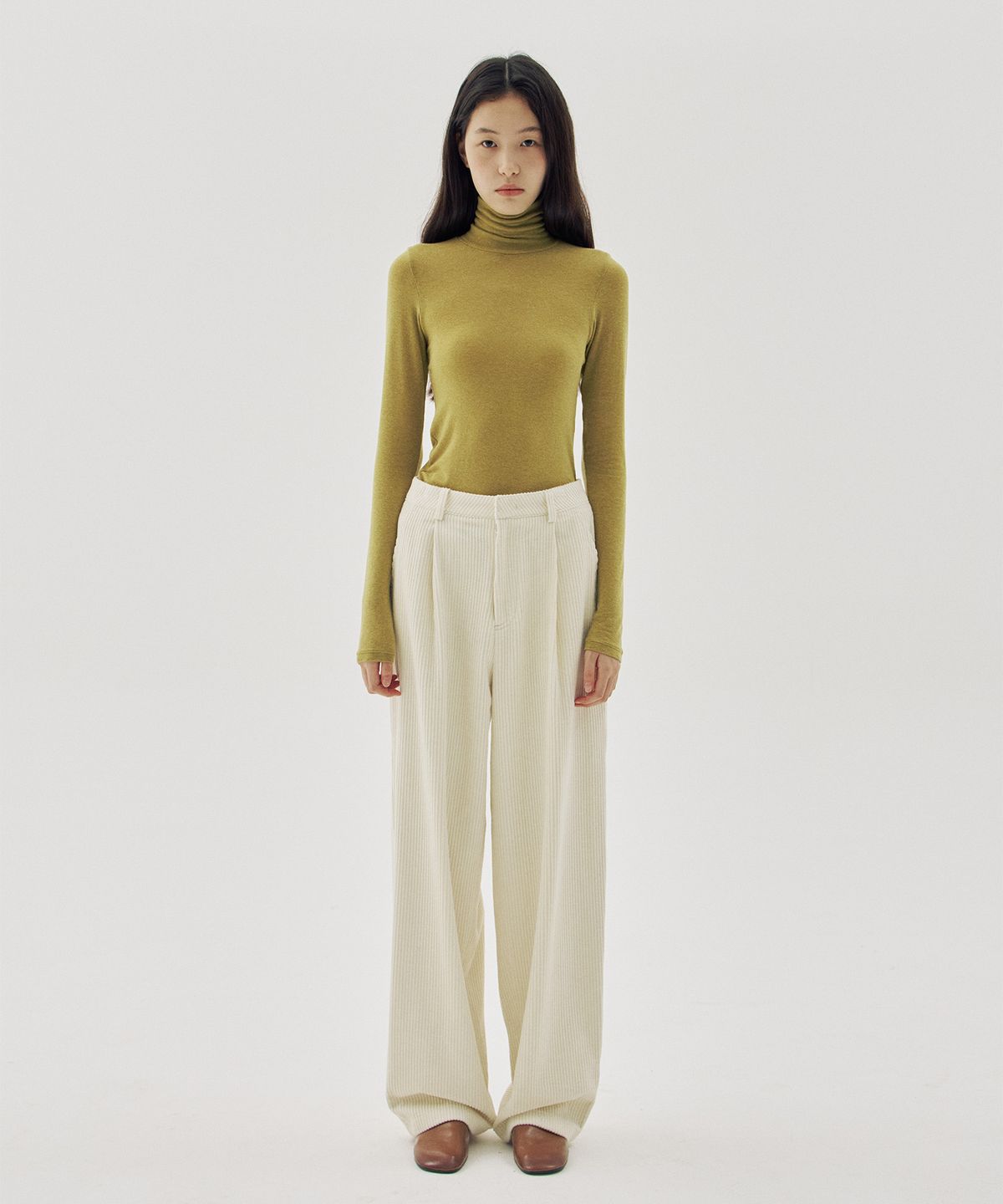 해브 앤 해브(HAVE8HAVE) Bueno Tencel Merino Wool Turtle Neck T-Shirts_4 Color