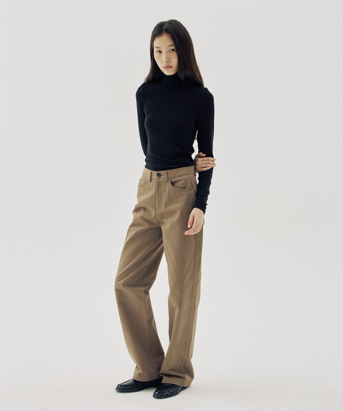 해브 앤 해브(HAVE8HAVE) Bueno Tencel Merino Wool Turtle Neck T-Shirts_4 Color