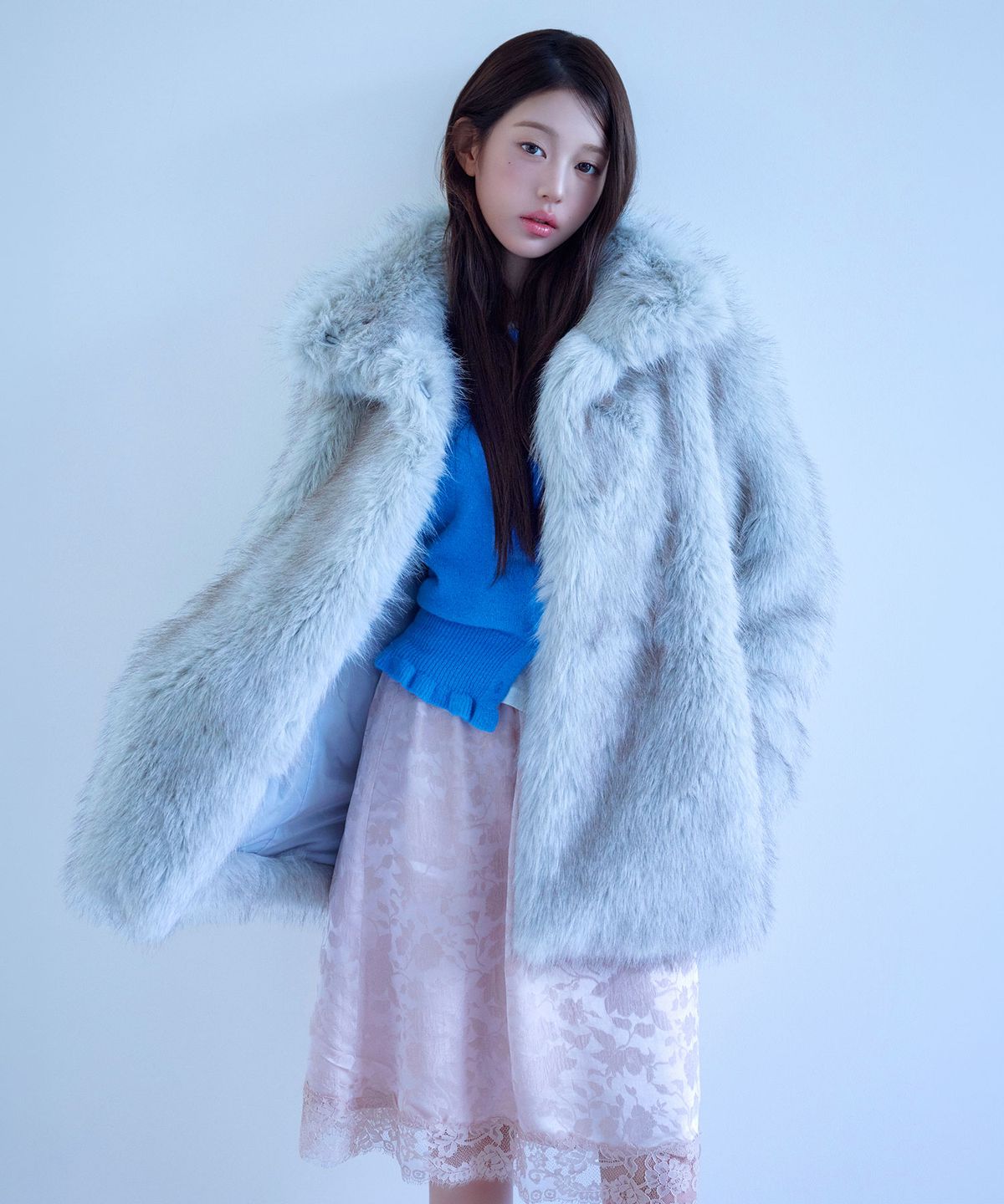 로라로라(ROLAROLA) SHAGGY FUR JACKET GRAY