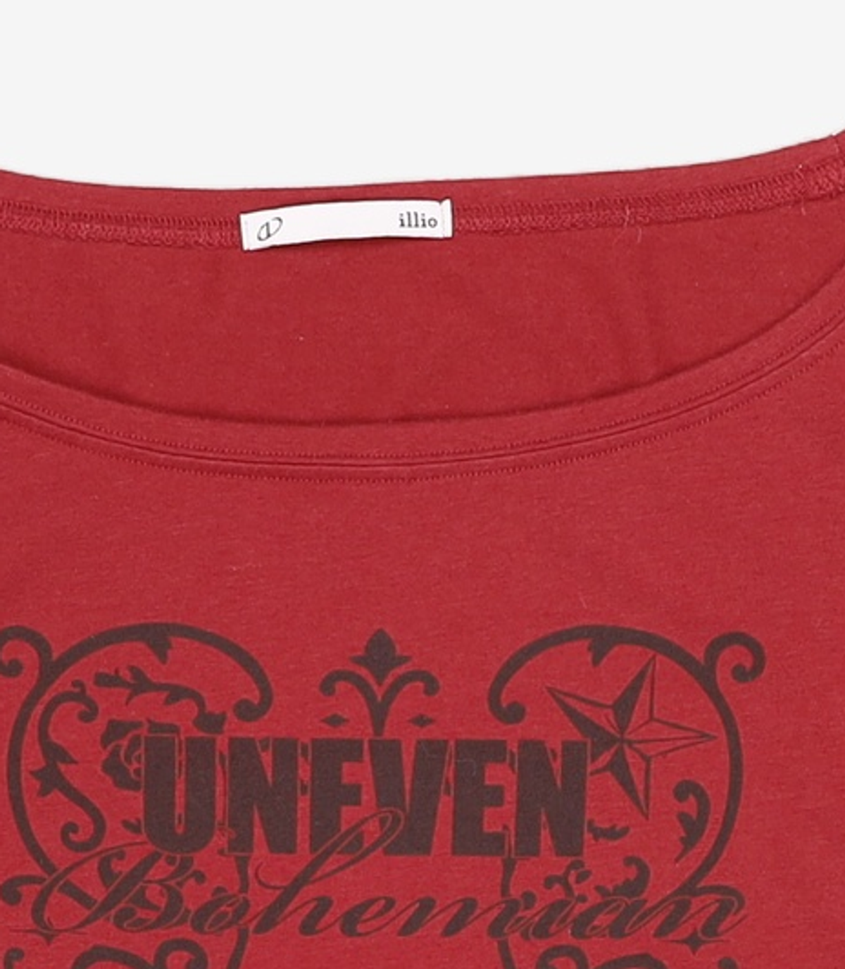 일리오(ILLIO) Dark red Bohemian graphic longsleeve XL