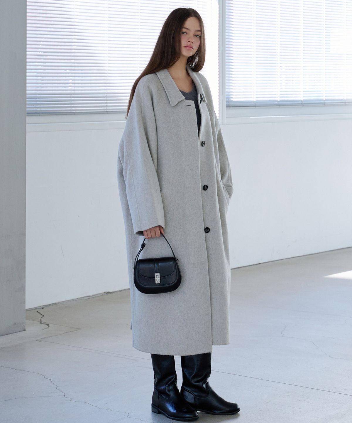 슬로우롤리(SLOWLOLLI) Single button handmade coat_2 Colors