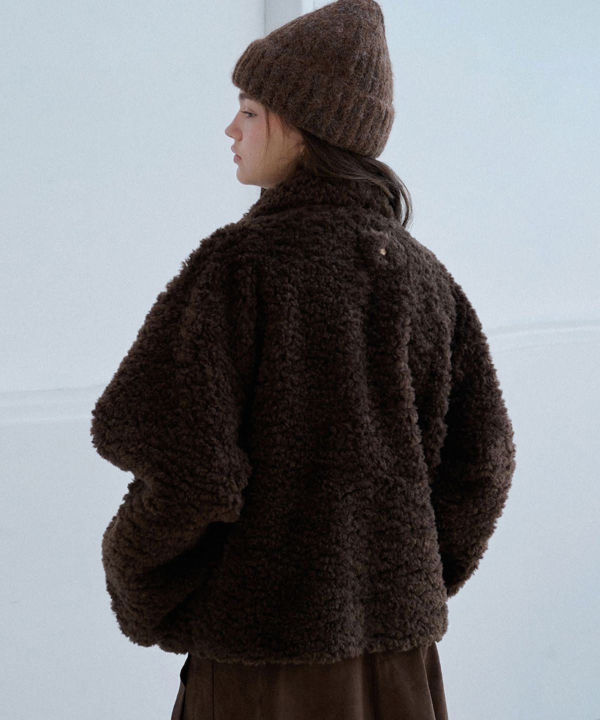 슬로우롤리(SLOWLOLLI) Soft boucle shearling coat_2 Colors