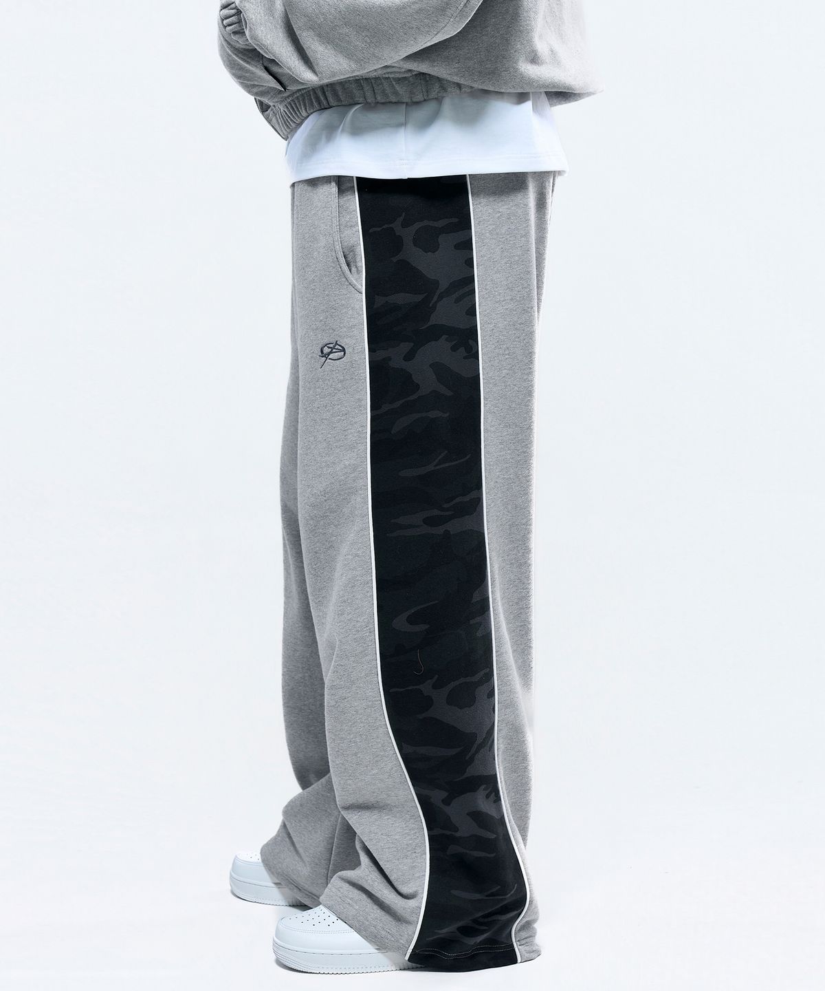 피지컬가먼츠(PHYSICAL GARMENTS) P2654 카모 믹스 파이핑 와이드 팬츠 [2COLOR]