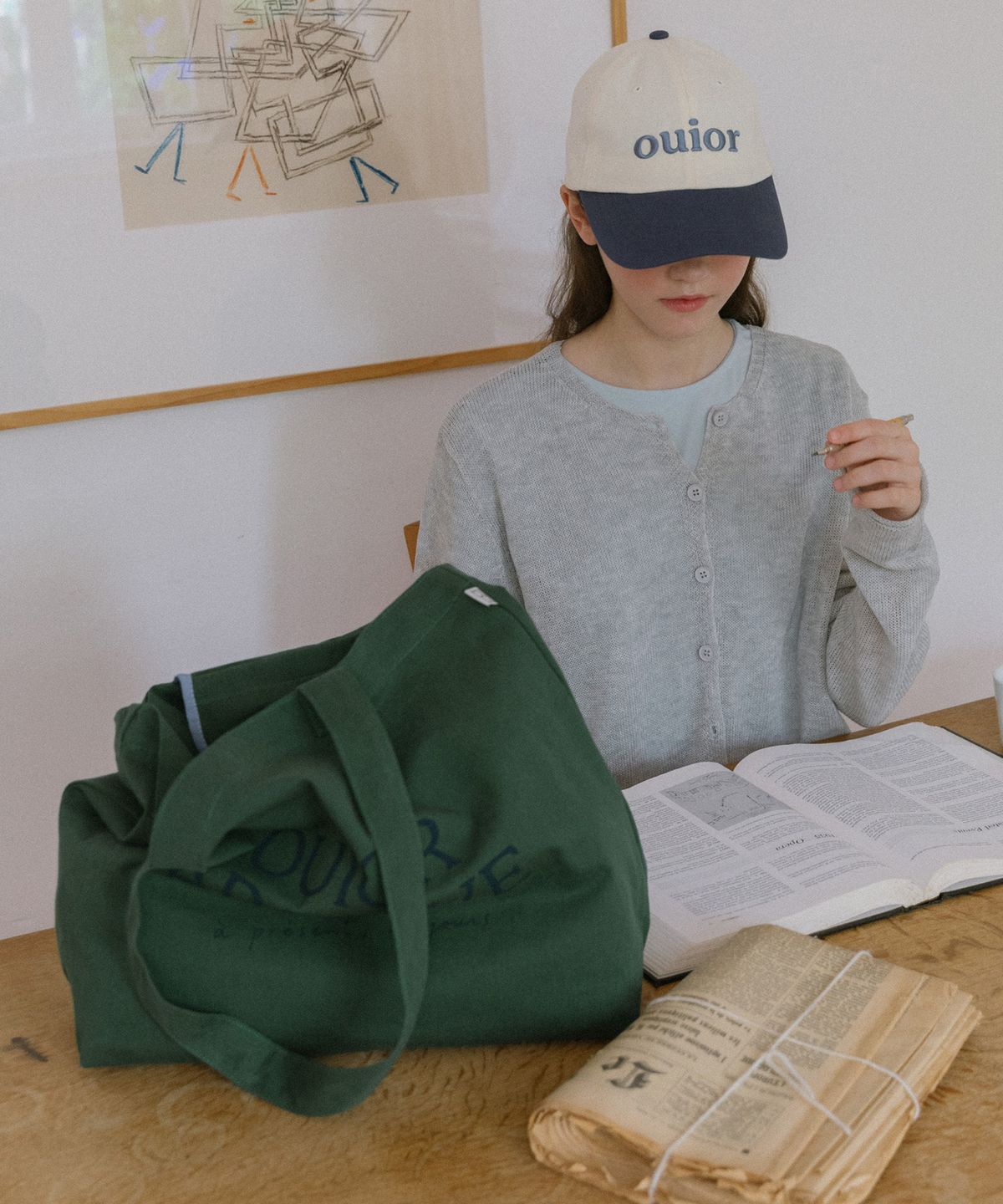 위올(OUIOR) ouior archive bag_green