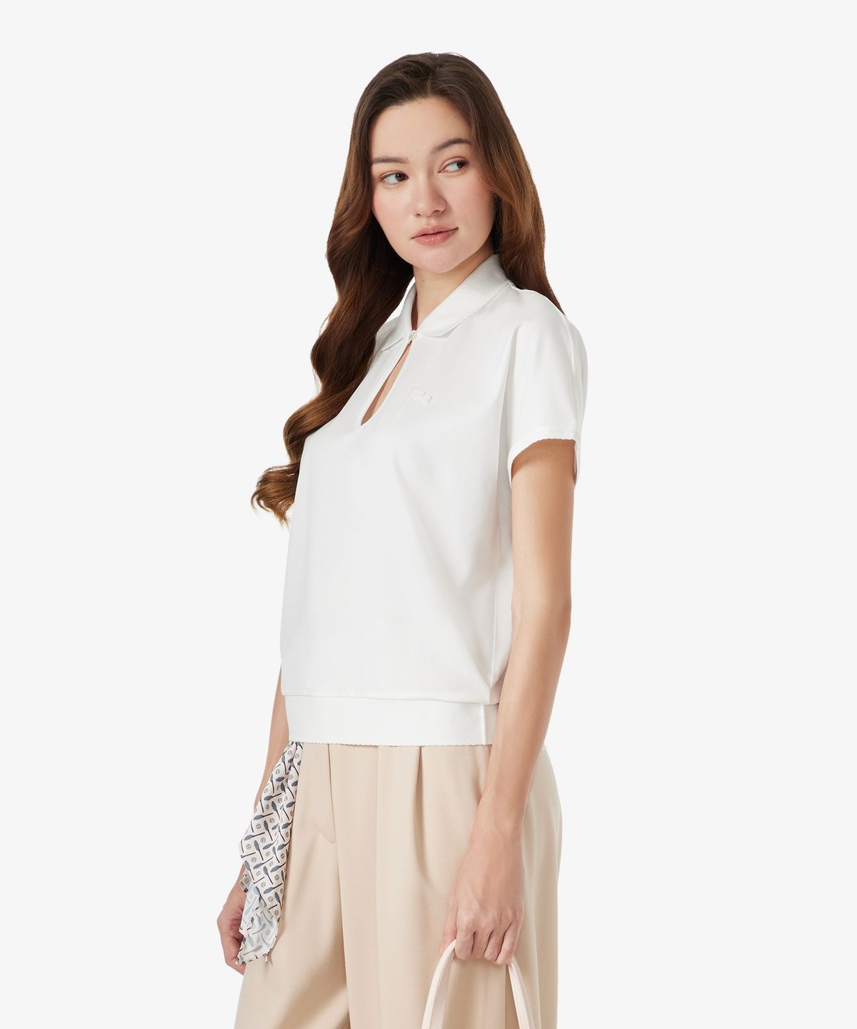 라코스테(LACOSTE) 여성 스캘럽 키홀 폴로셔츠 AG166-56N 70V
