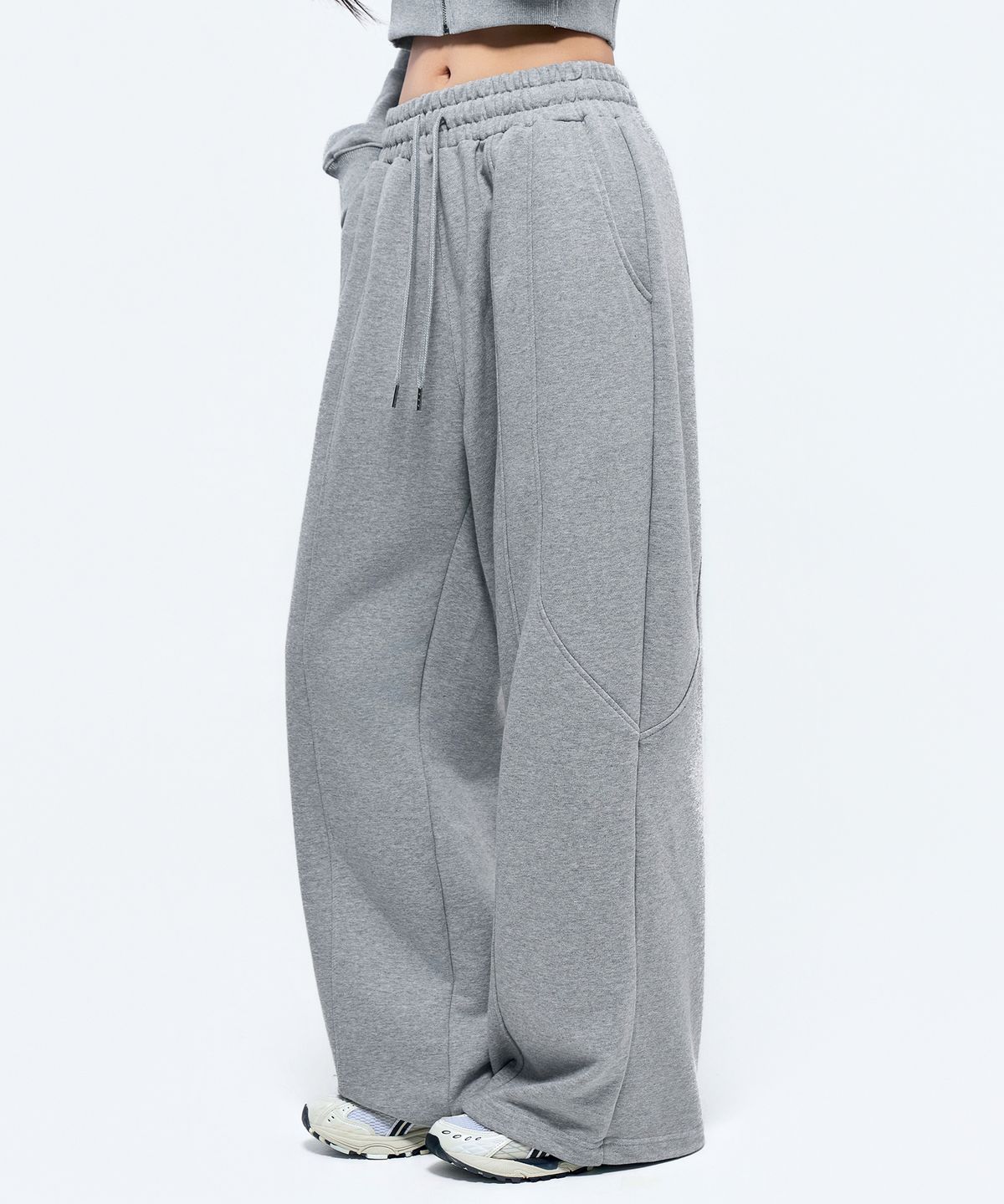 피지컬가먼츠(PHYSICAL GARMENTS) P2674 더블 스티치 와이드팬츠 [2COLOR]