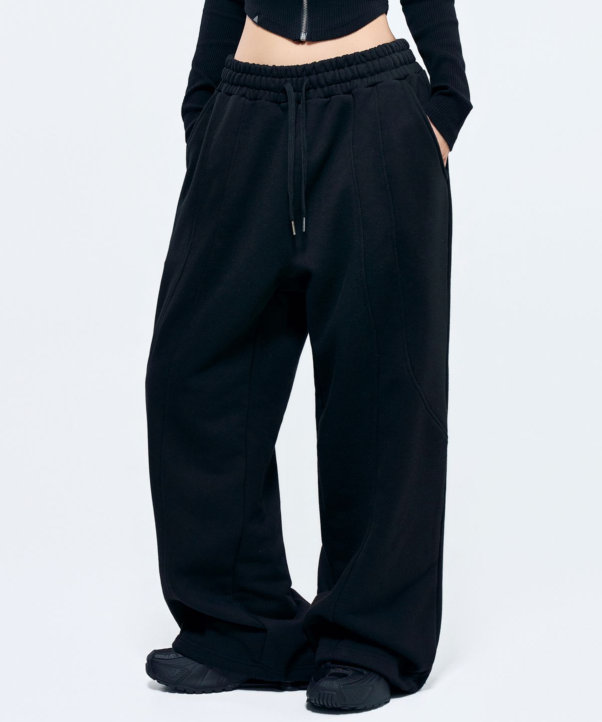 피지컬가먼츠(PHYSICAL GARMENTS) P2674 더블 스티치 와이드팬츠 [2COLOR]