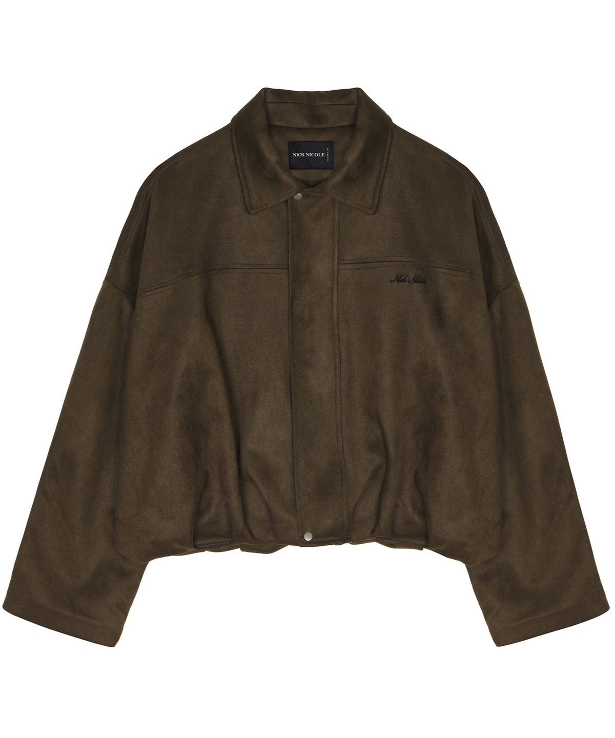 닉앤니콜(NICK&NICOLE) SUEDE ZIP BLOUSON JACKET_BROWN