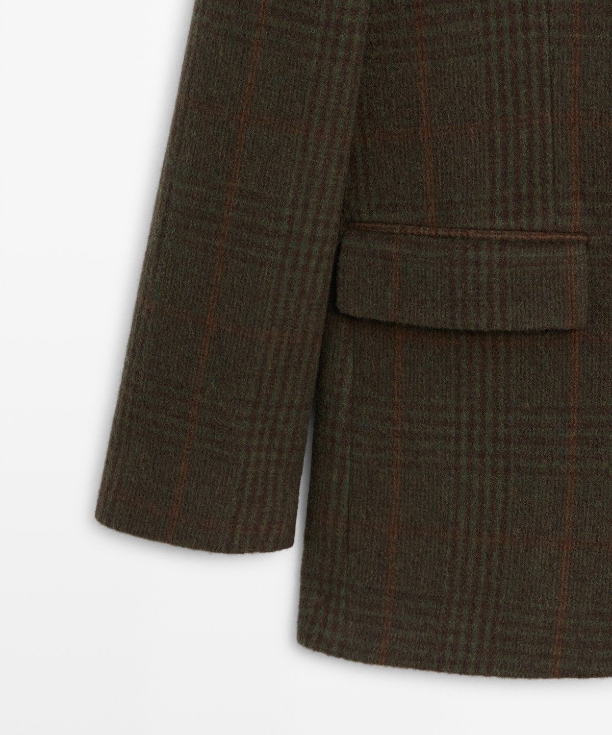 마시모두띠(MASSIMO DUTTI) 체크 울 혼방 블레이저