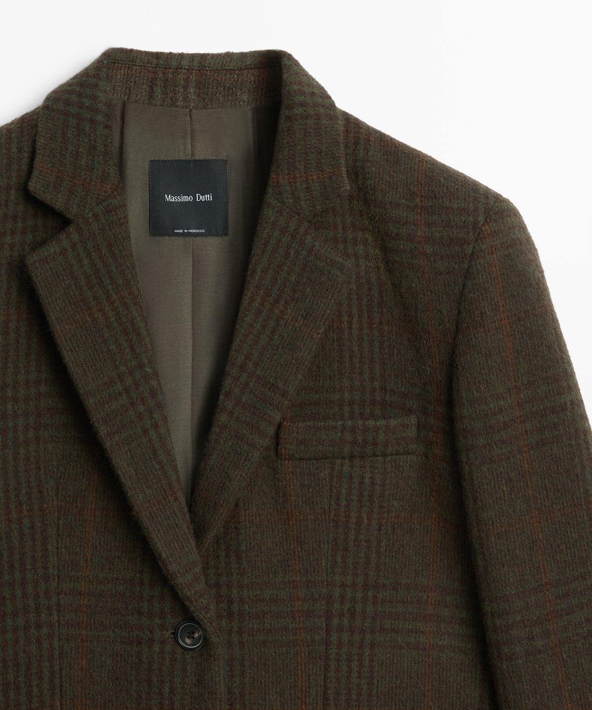 마시모두띠(MASSIMO DUTTI) 체크 울 혼방 블레이저