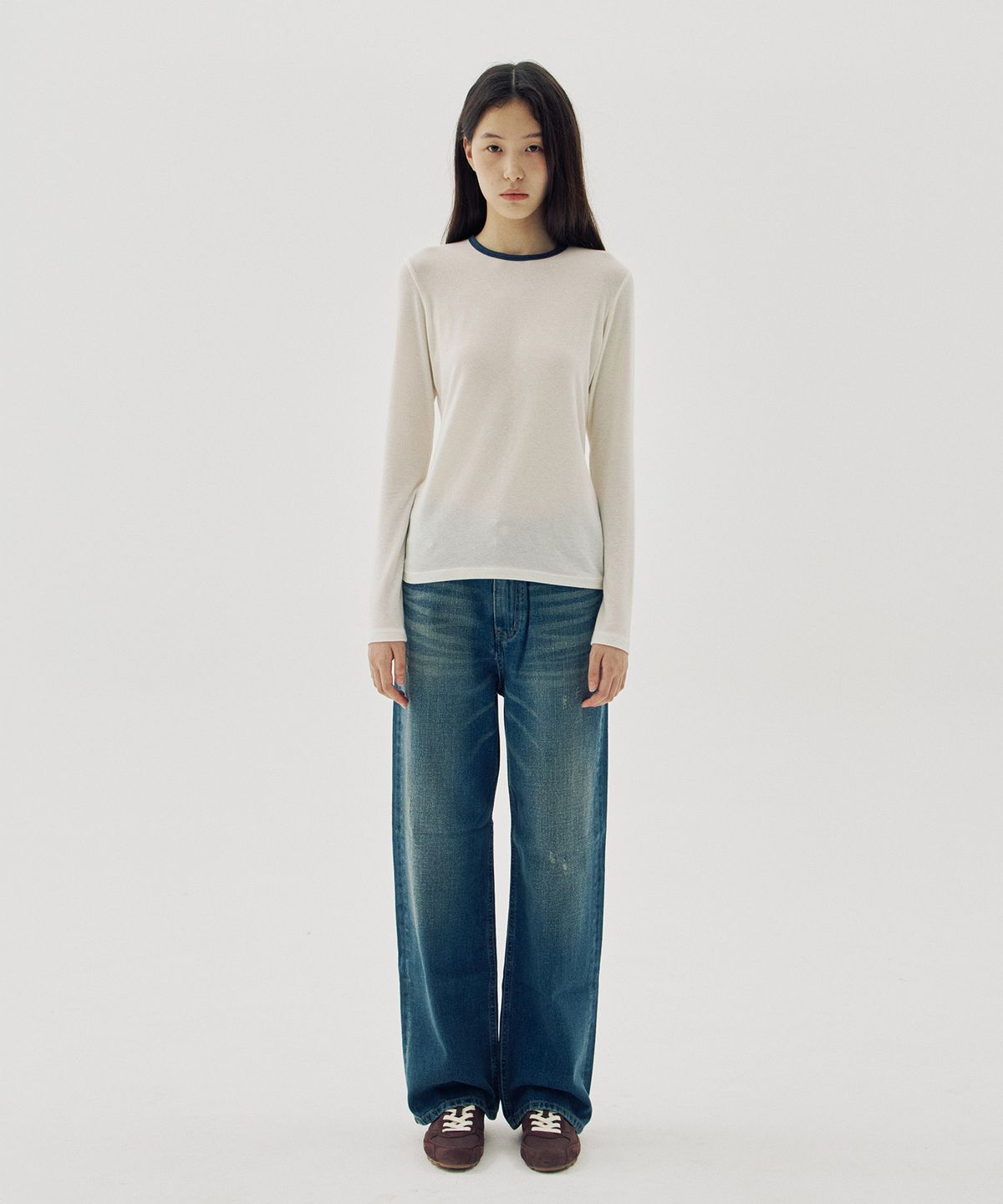 해브 앤 해브(HAVE8HAVE) Rere Tencel Wool Point T-Shirts_2 Color