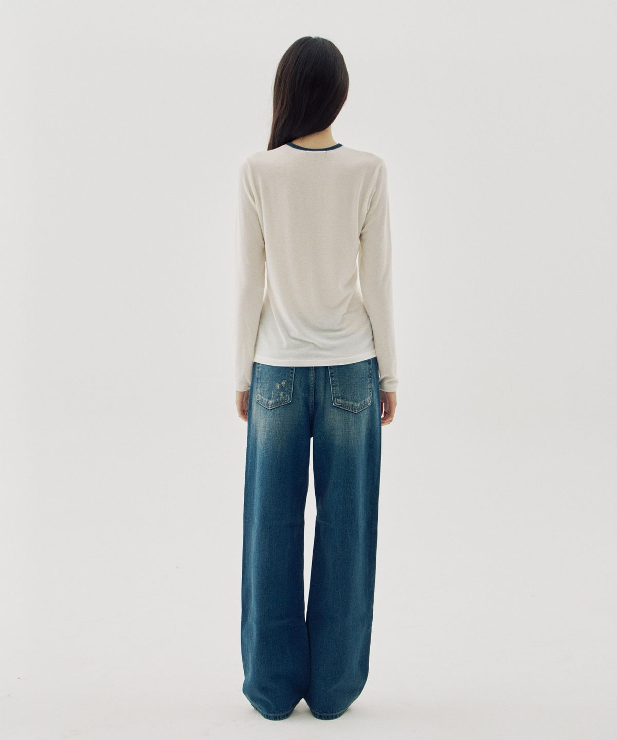 해브 앤 해브(HAVE8HAVE) Rere Tencel Wool Point T-Shirts_2 Color