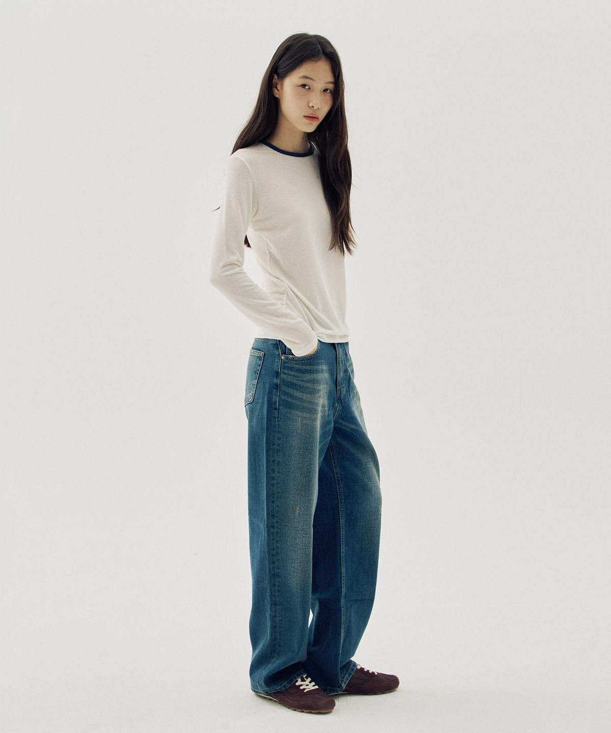 해브 앤 해브(HAVE8HAVE) Rere Tencel Wool Point T-Shirts_2 Color
