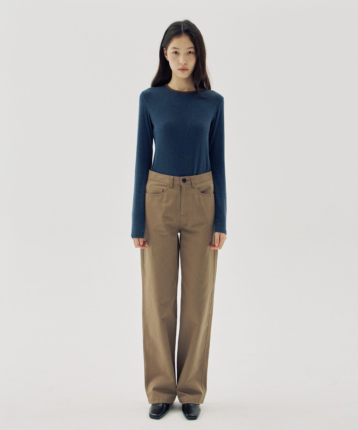 해브 앤 해브(HAVE8HAVE) Rere Tencel Wool Point T-Shirts_2 Color
