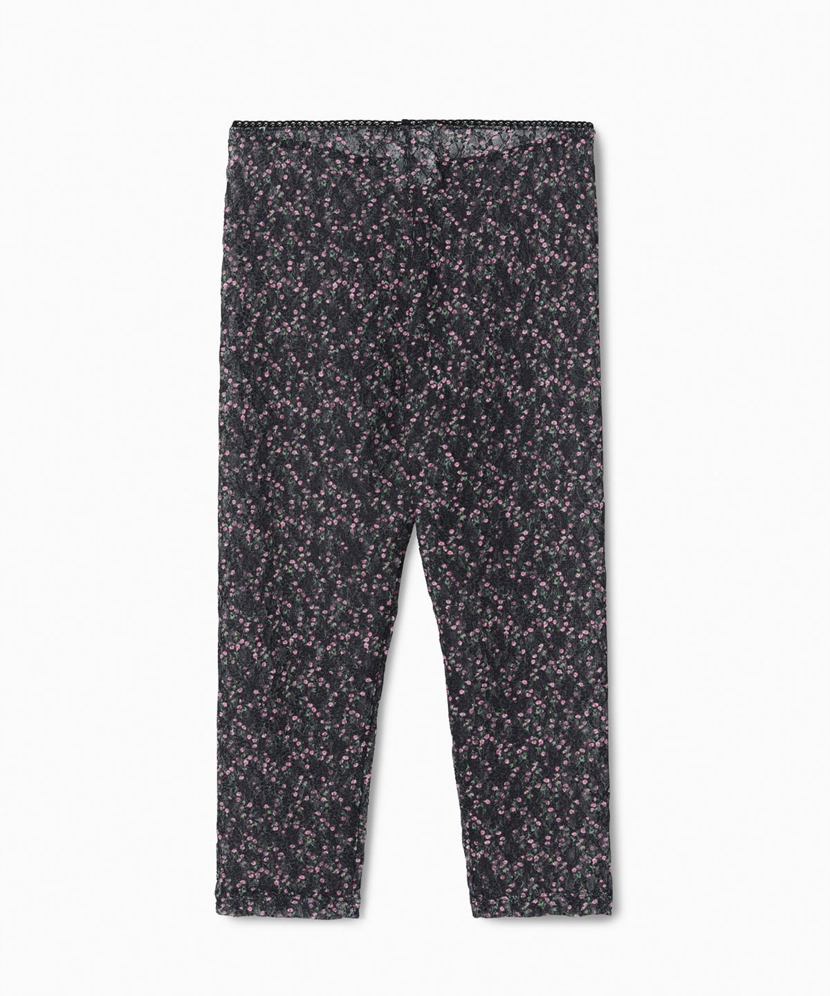 에스이오(s/e/o) FLORAL LACE LEGGINGS BLACK