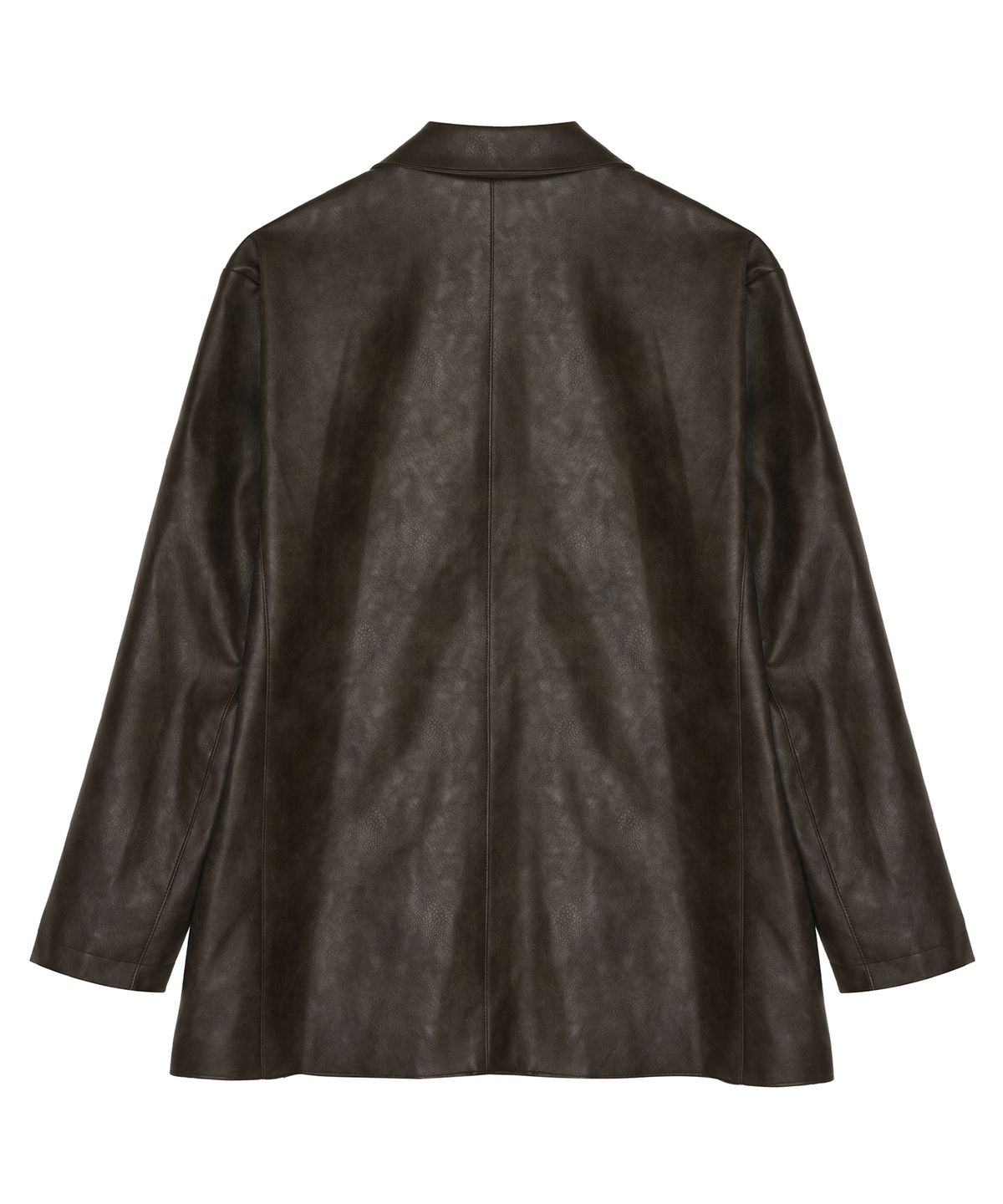 닉앤니콜(NICK&NICOLE) LEATHER HALF COAT_BROWN
