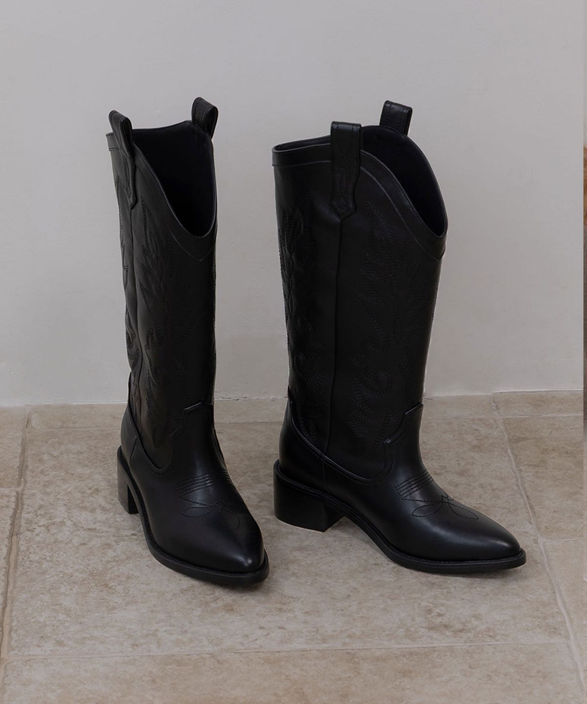 에펠클래식(EIFFELCLASSIC) FEVER Western Long Boots_black 피버 웨스턴 부츠 5.5cm