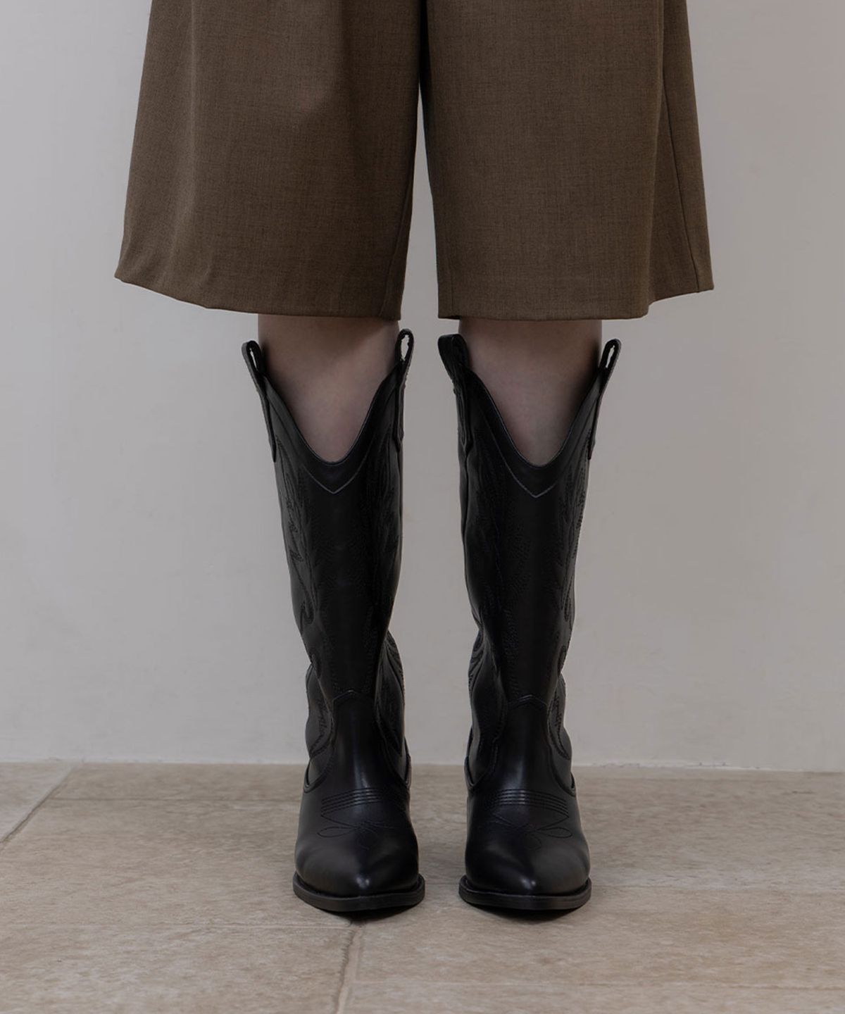 에펠클래식(EIFFELCLASSIC) FEVER Western Long Boots_black 피버 웨스턴 부츠 5.5cm