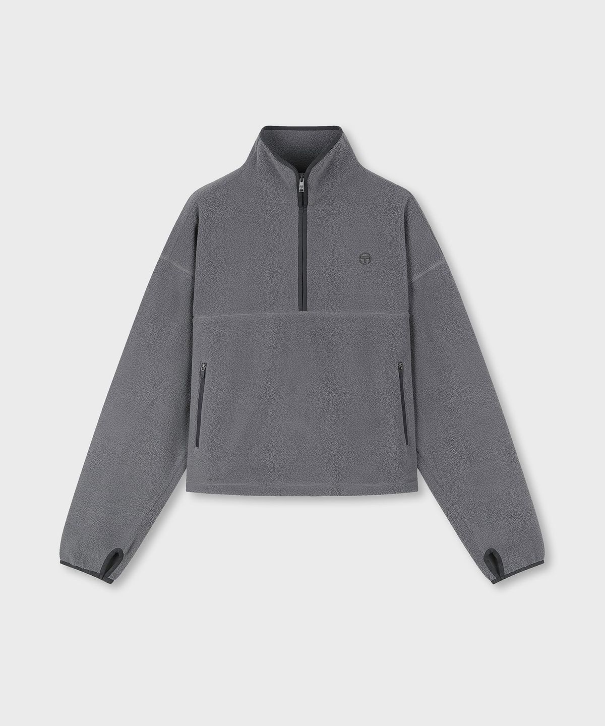 세르지오 타키니(SERGIO TACCHINI) U 쿠쉬웜 셰르파 플리스 하프집 (D.Grey)