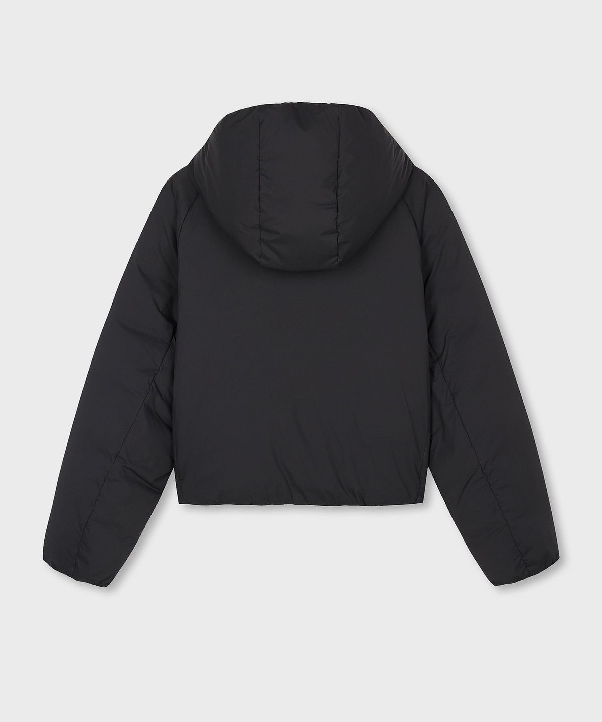 세르지오 타키니(SERGIO TACCHINI) W 에어테크 크롭 후드 경량 패딩 (Black)
