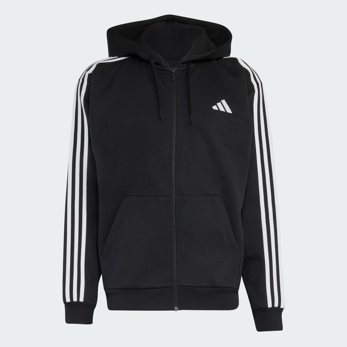 아디다스(ADIDAS) 에센셜 3-스트라이프 플리스 전장 지퍼 후디 트랙 탑 KY6559