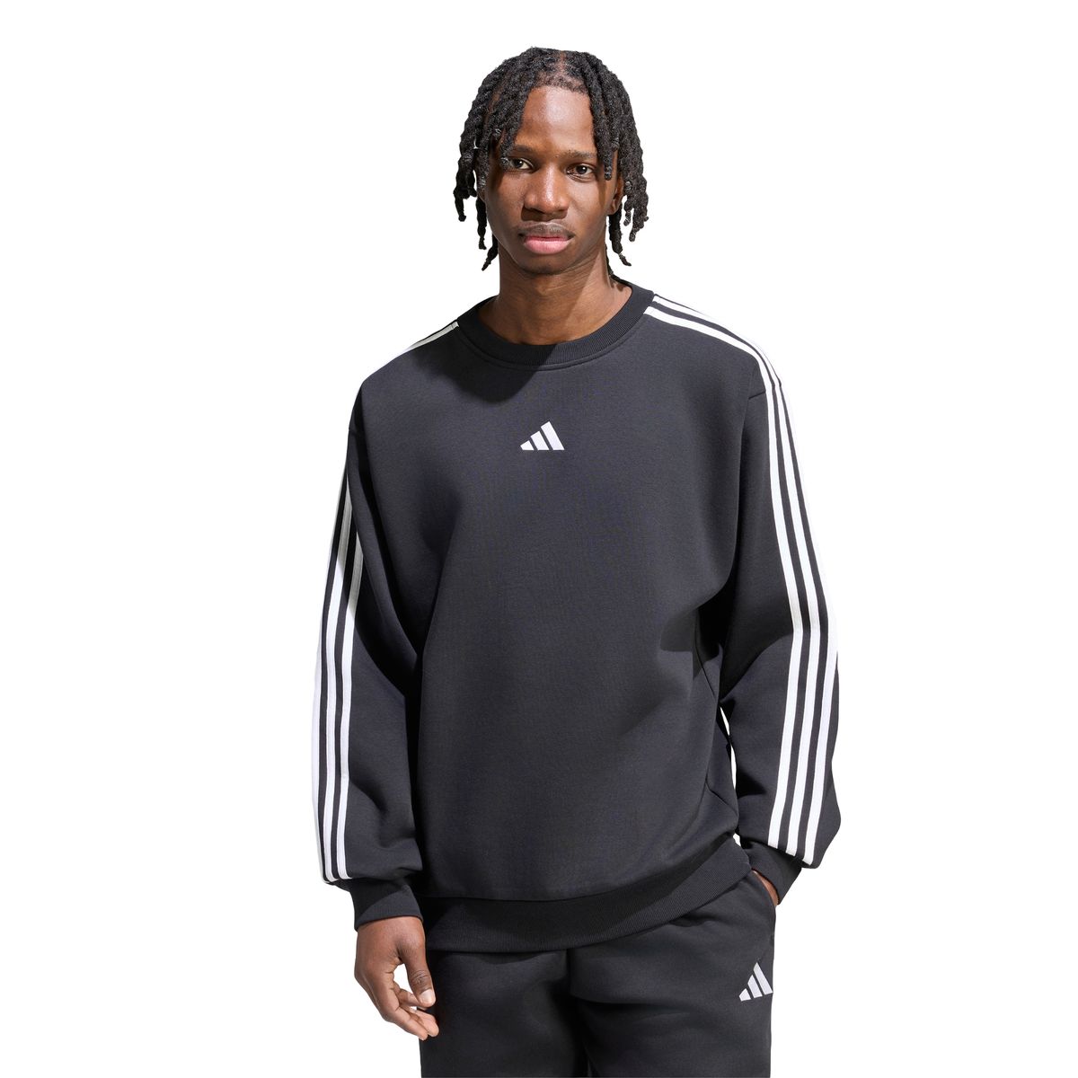 아디다스(ADIDAS) 에센셜 3S 플리스 스웨트셔츠 KY6583