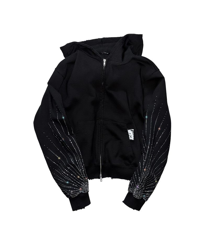 Stardust Rhinestone Zip Hoodie