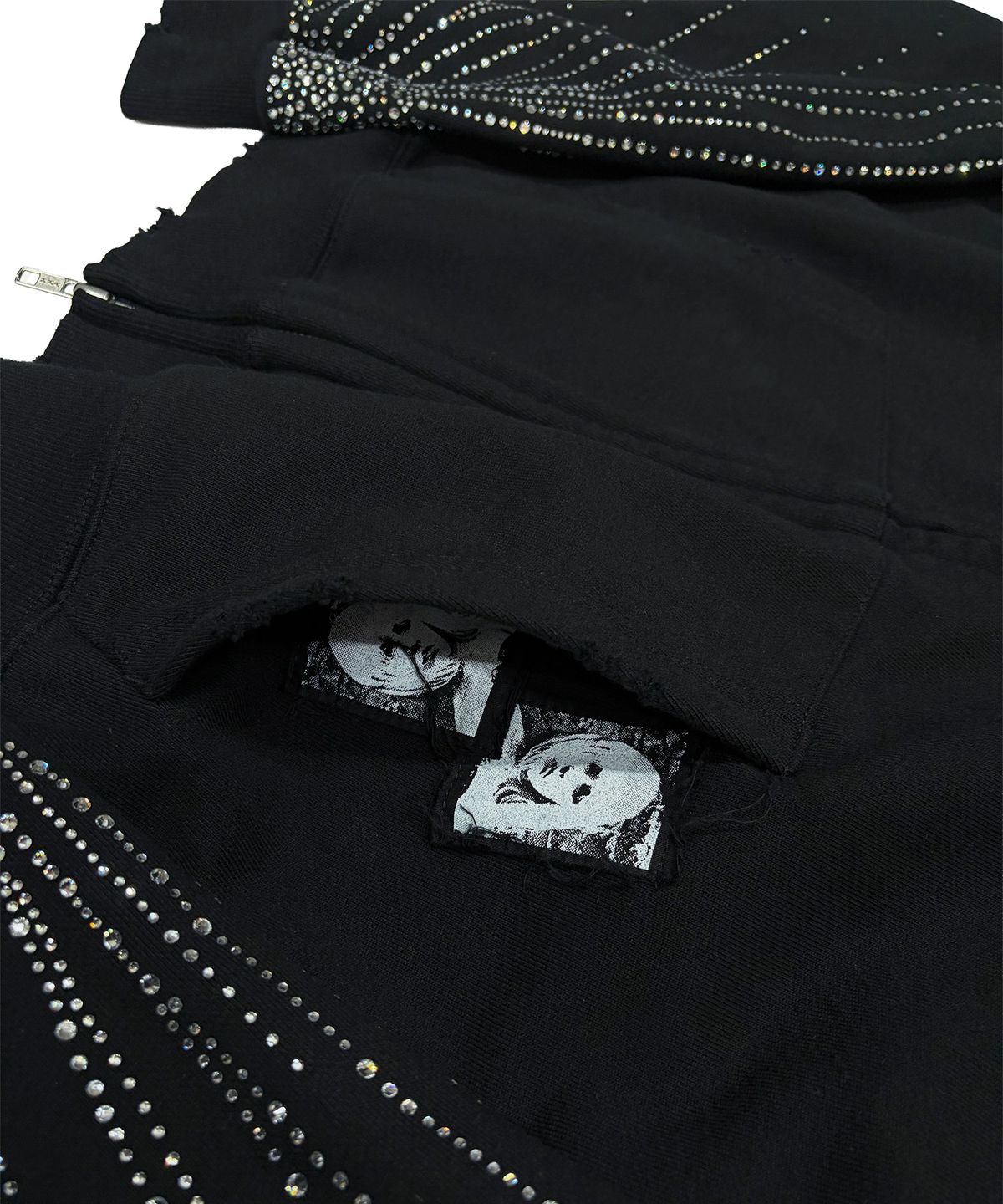 이피알 레이어(EPR LAYER) Stardust Rhinestone Zip Hoodie