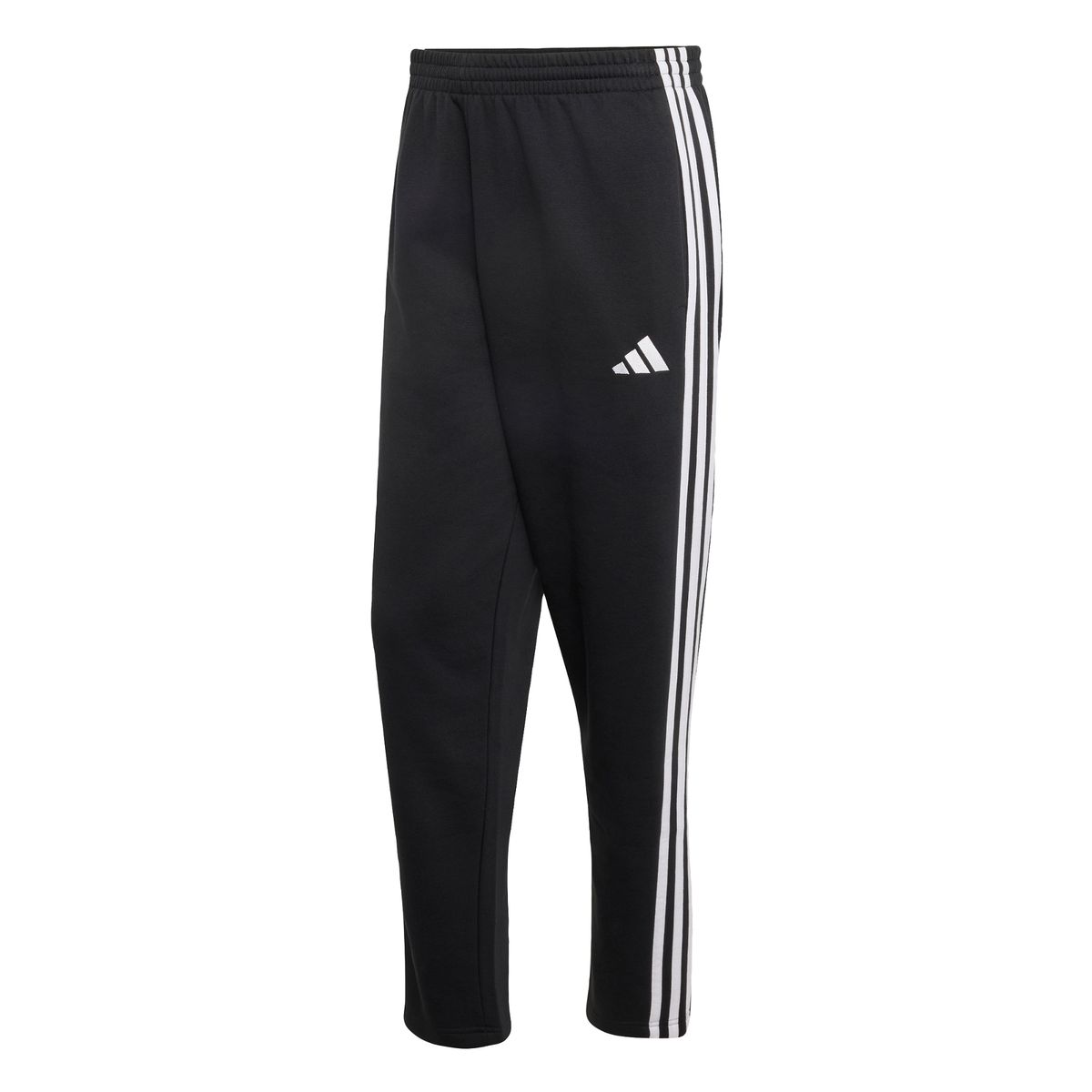 아디다스(ADIDAS) 에센셜 3-스트라이프 플리스 테이퍼드 오픈 헴 팬츠 KY6573