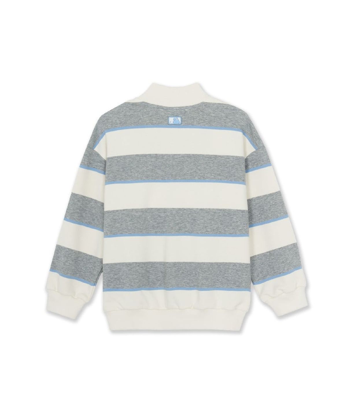 엠엘비 키즈(MLB KIDS) 스트릿 스트라이프 반집업 기모 맨투맨 LA (Melange Grey)