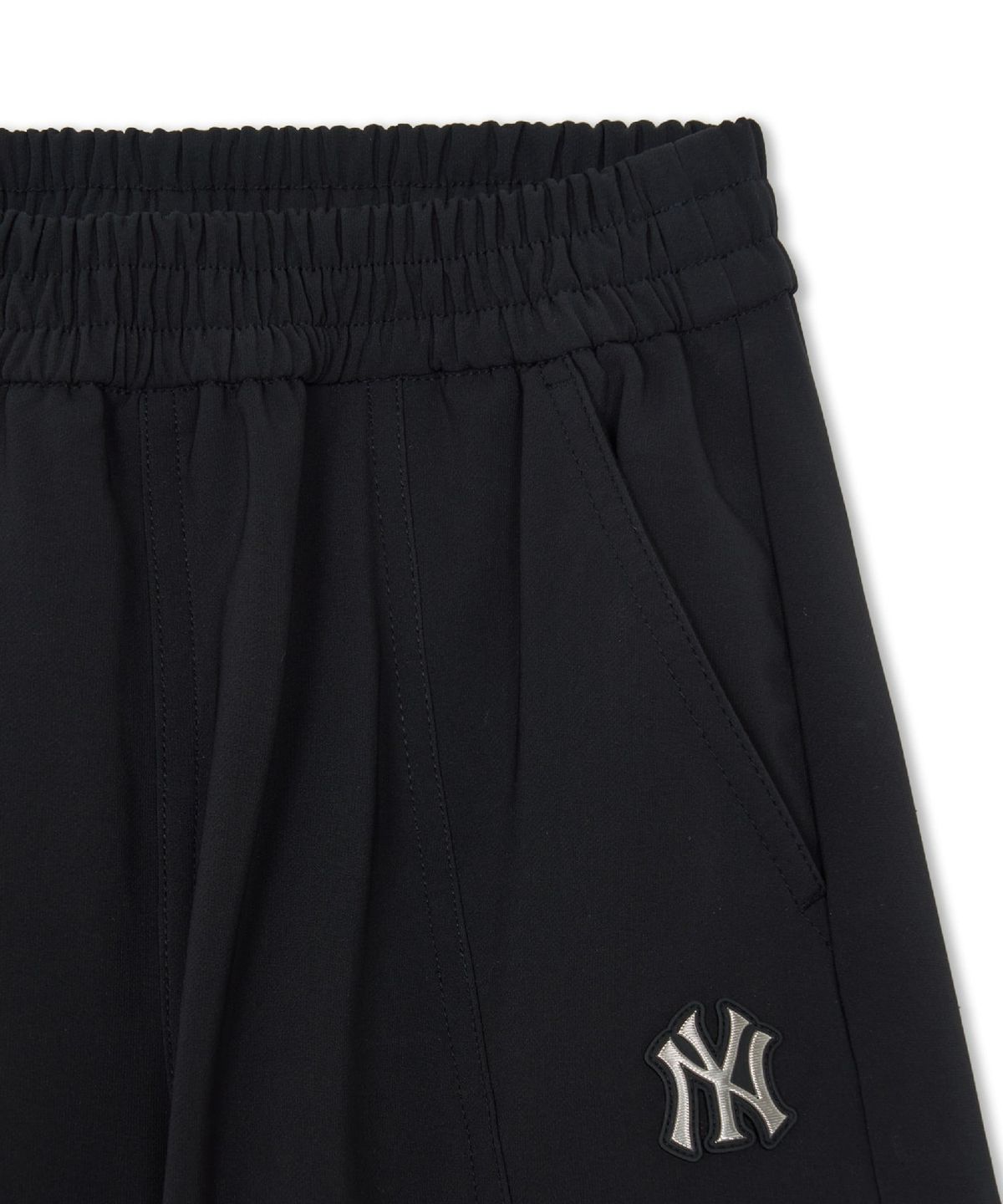 엠엘비 키즈(MLB KIDS) 아웃도어 커브드 와이드 플리스 기모 우븐팬츠 NY (Black)
