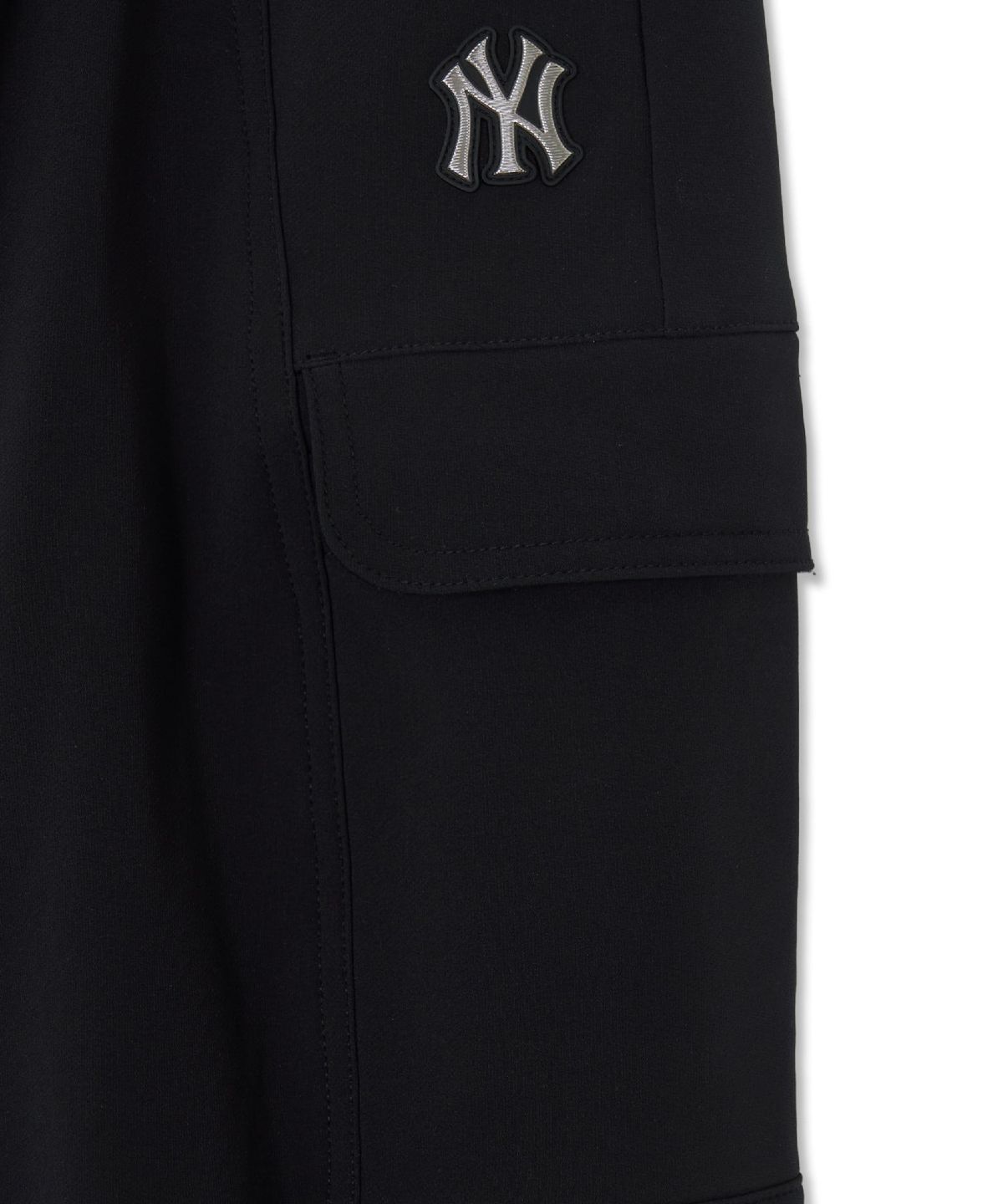엠엘비 키즈(MLB KIDS) 아웃도어 커브드 와이드 플리스 기모 우븐팬츠 NY (Black)