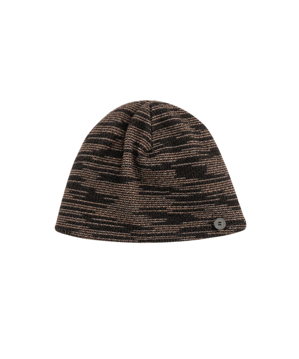 랜덤오프(RANDOMOFF) FUZZY BUTTON BEANIE [BROWN]