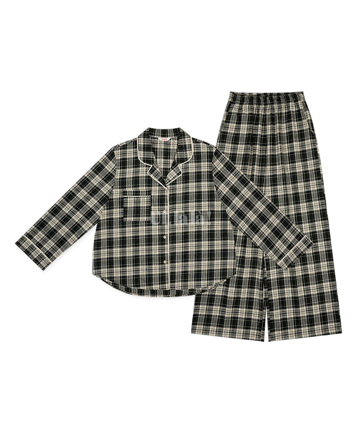 울랄라파자마(ULLALA PAJAMAS) 마로 긴팔 여성페어 블랙 (32수)