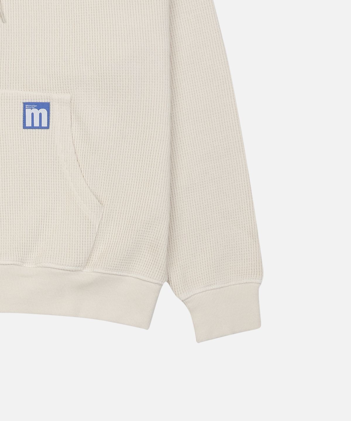 맨하탄레코즈(MANHATTAN RECORDS) MR PM Waffle Hoodie zip-up - Ivory