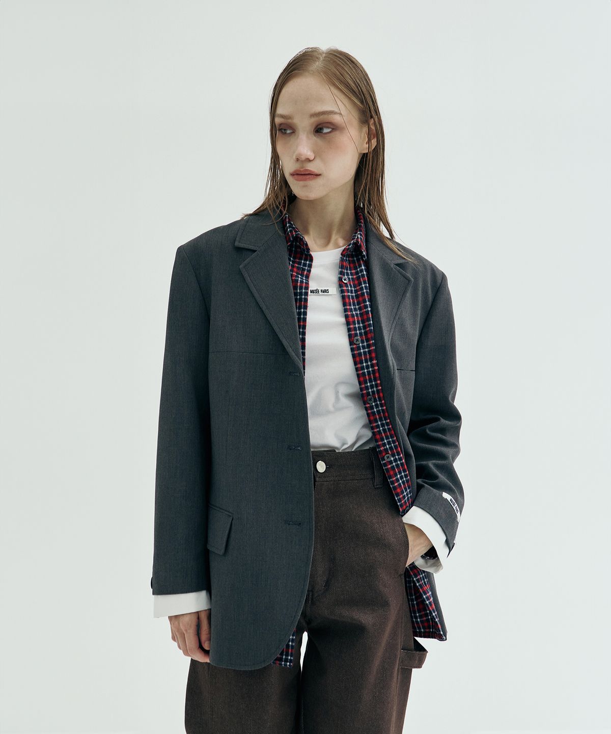뮤제(MUSEE) Haussmann Tailored Jacket_Gray
