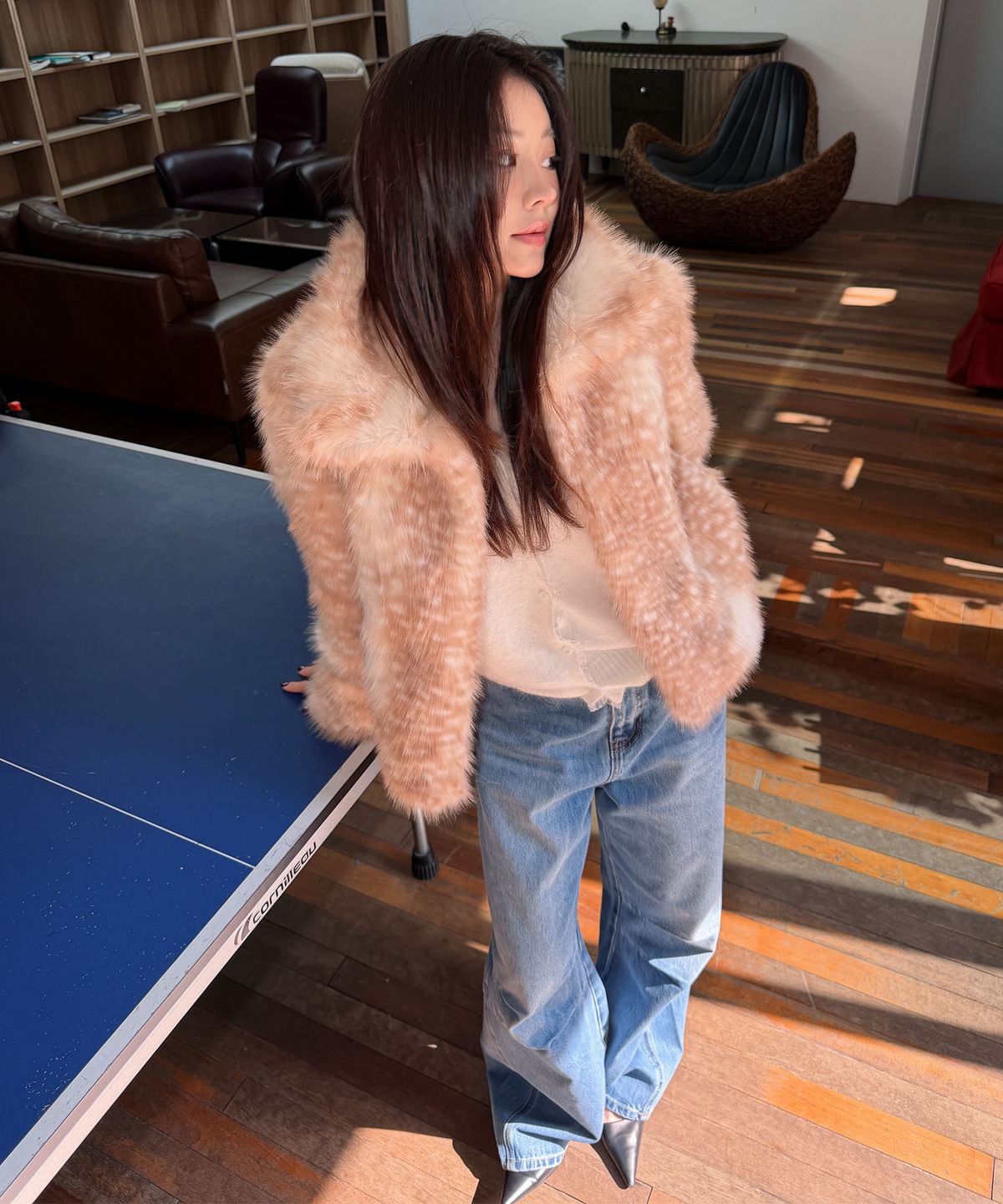 로라로라(ROLAROLA) BAMBI FUR JACKET P/BEIGE