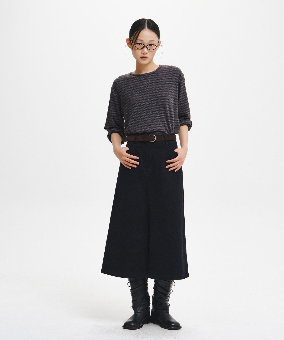 제너럴아이디어(GENERALIDEA) WOMAN 뉴베이직 A라인 스커트 [2COL] / GF3LSK514