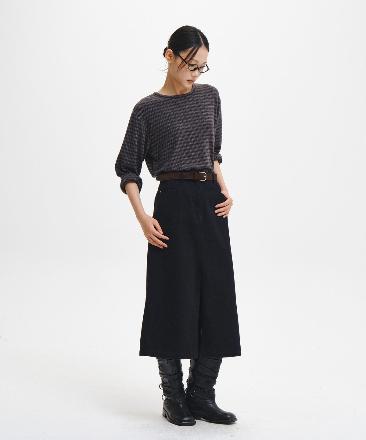 제너럴아이디어(GENERALIDEA) WOMAN 뉴베이직 A라인 스커트 [2COL] / GF3LSK514