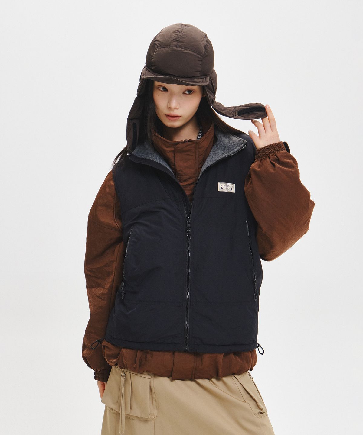제너럴아이디어(GENERALIDEA) UNISEX 리버시블 집업 베스트 [2COL] / GF3UWV005
