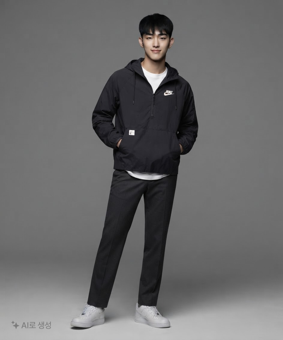 나이키(NIKE) 스포츠웨어 우븐 언라인드 아노락 M - 블랙:라임스톤 / HF4573-010 L
