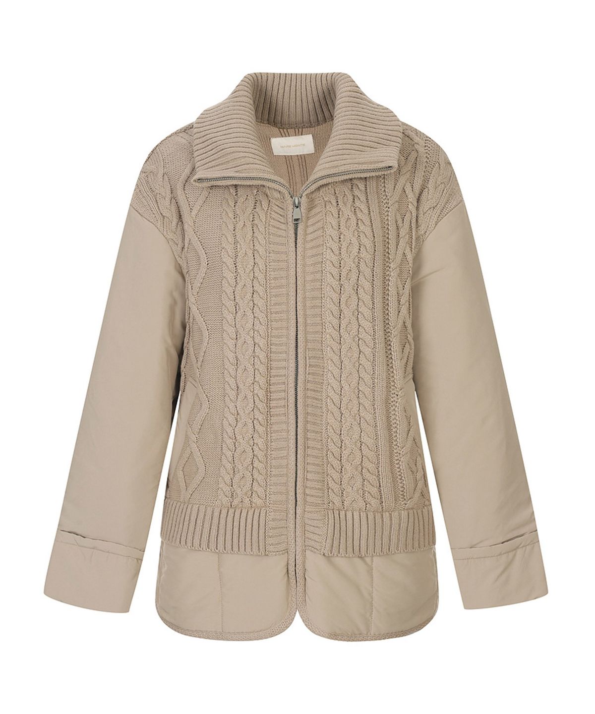 마레몬떼(MAREMONTE) 집업니트배색 패딩점퍼_M24OMPD16P0