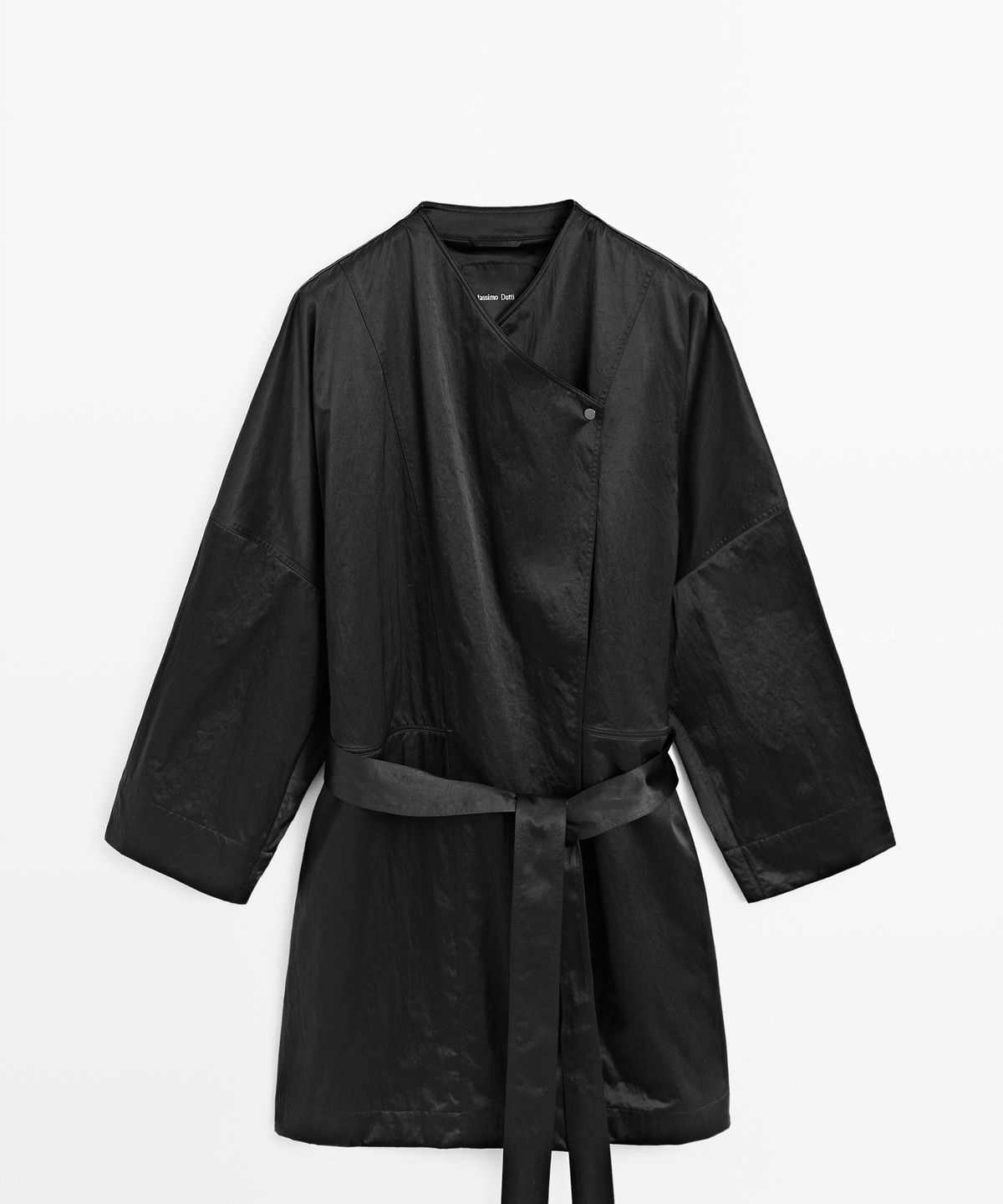 마시모두띠(MASSIMO DUTTI) 스웨이드 플루이드 랩 트렌치 재킷