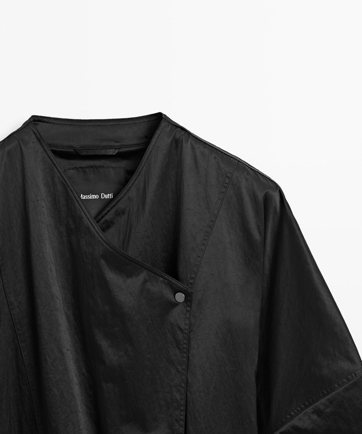 마시모두띠(MASSIMO DUTTI) 스웨이드 플루이드 랩 트렌치 재킷
