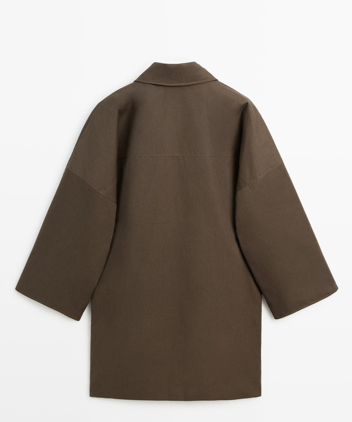 마시모두띠(MASSIMO DUTTI) 왁스 코팅 효과 체크 안감 파카