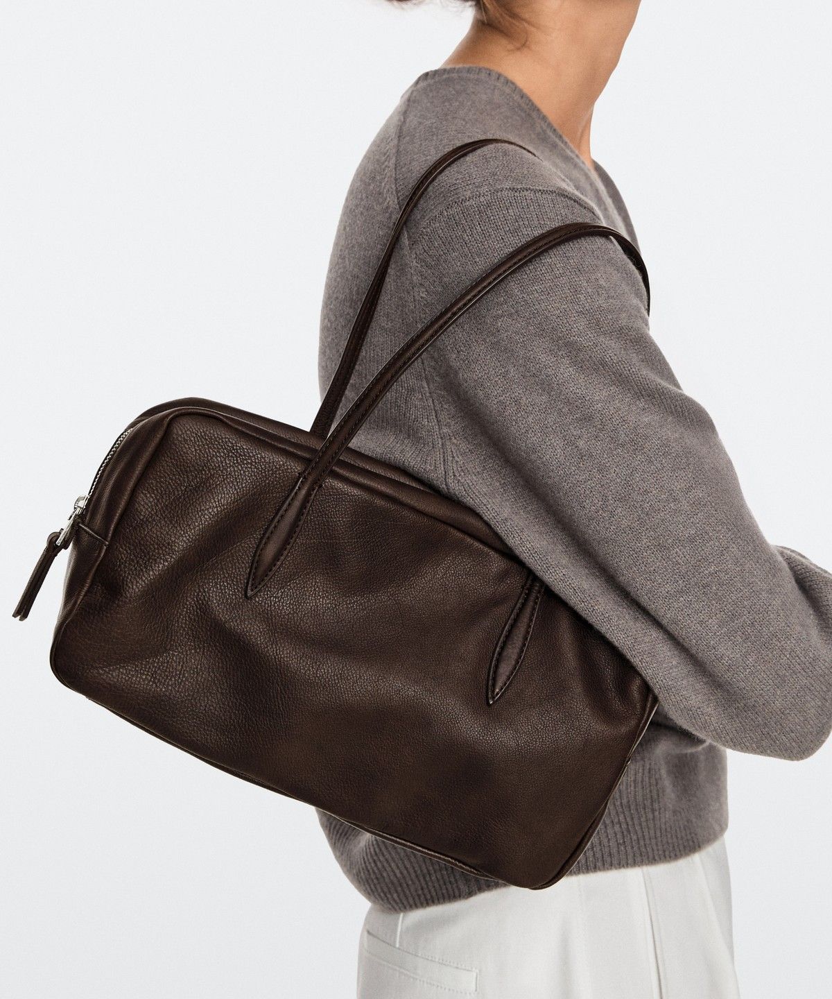 마시모두띠(MASSIMO DUTTI) 나파 소가죽 미니 더플백