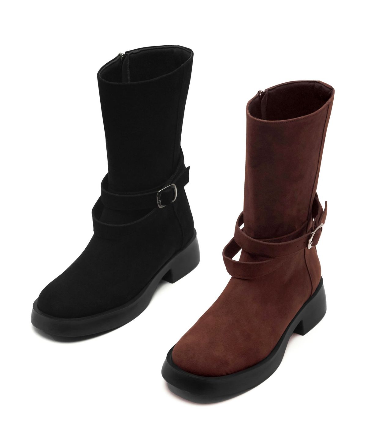 스퍼(SPUR) Cathy Belted Mid Boots 미들 부츠 4.5cm -VA8068 (2color)