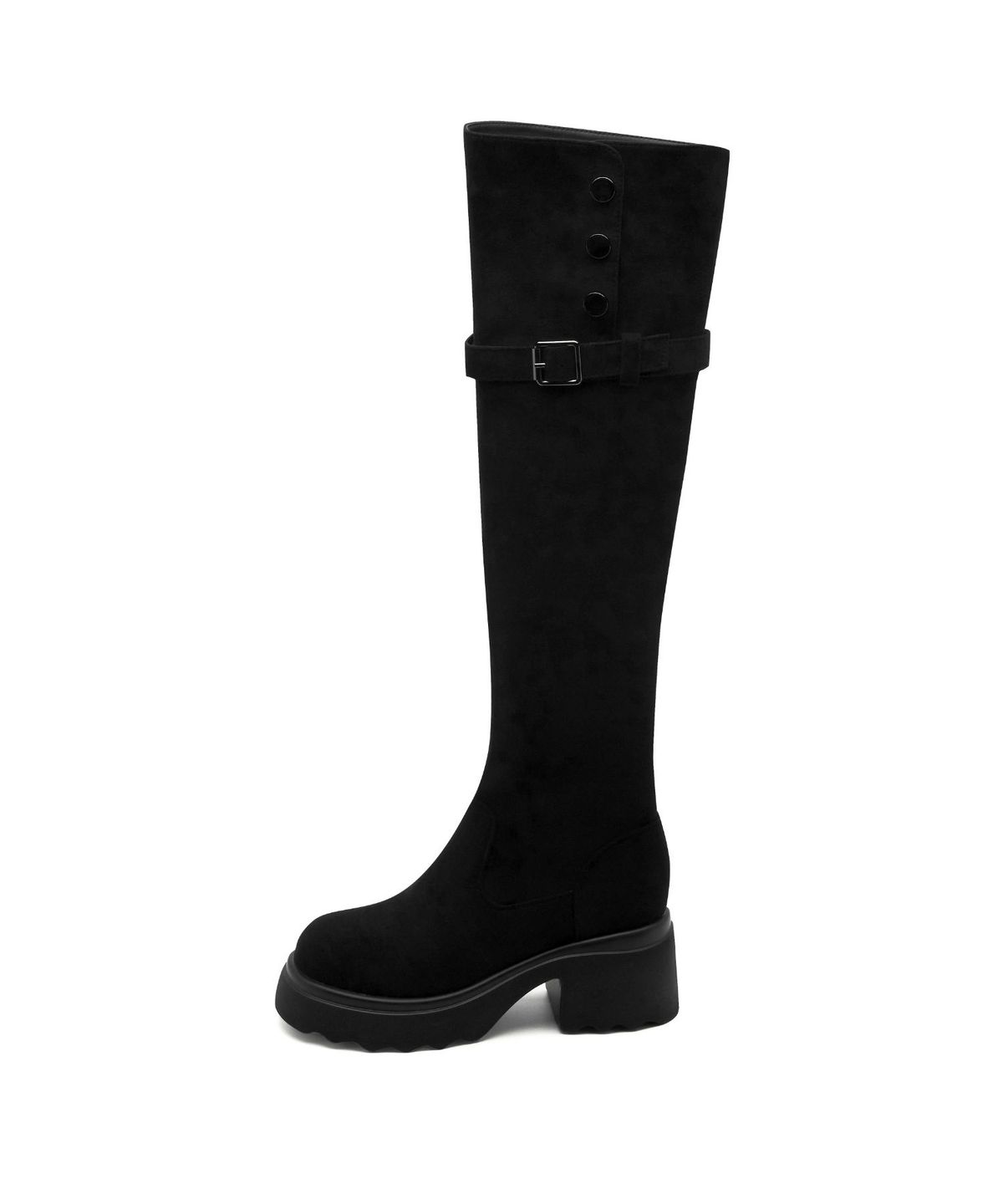 스퍼(SPUR) Slouchy Belted Flatform Long Boots 스웨이드 롱 부츠 7.5cm -VA9071 (1color)