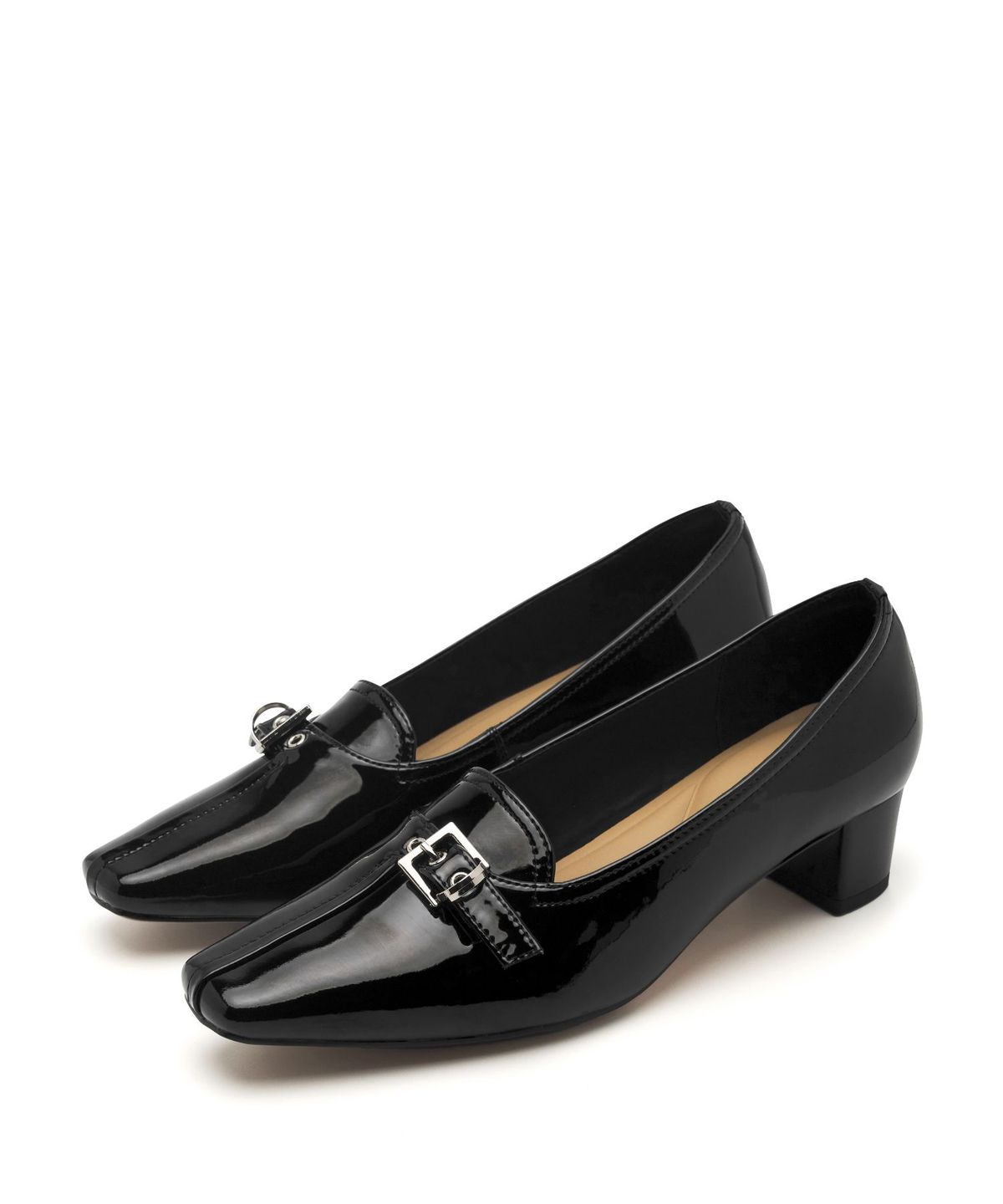 스퍼(SPUR) Lene Belted Middle Pumps 소가죽 힐 펌프스 4.5cm -WA9013 (2color)